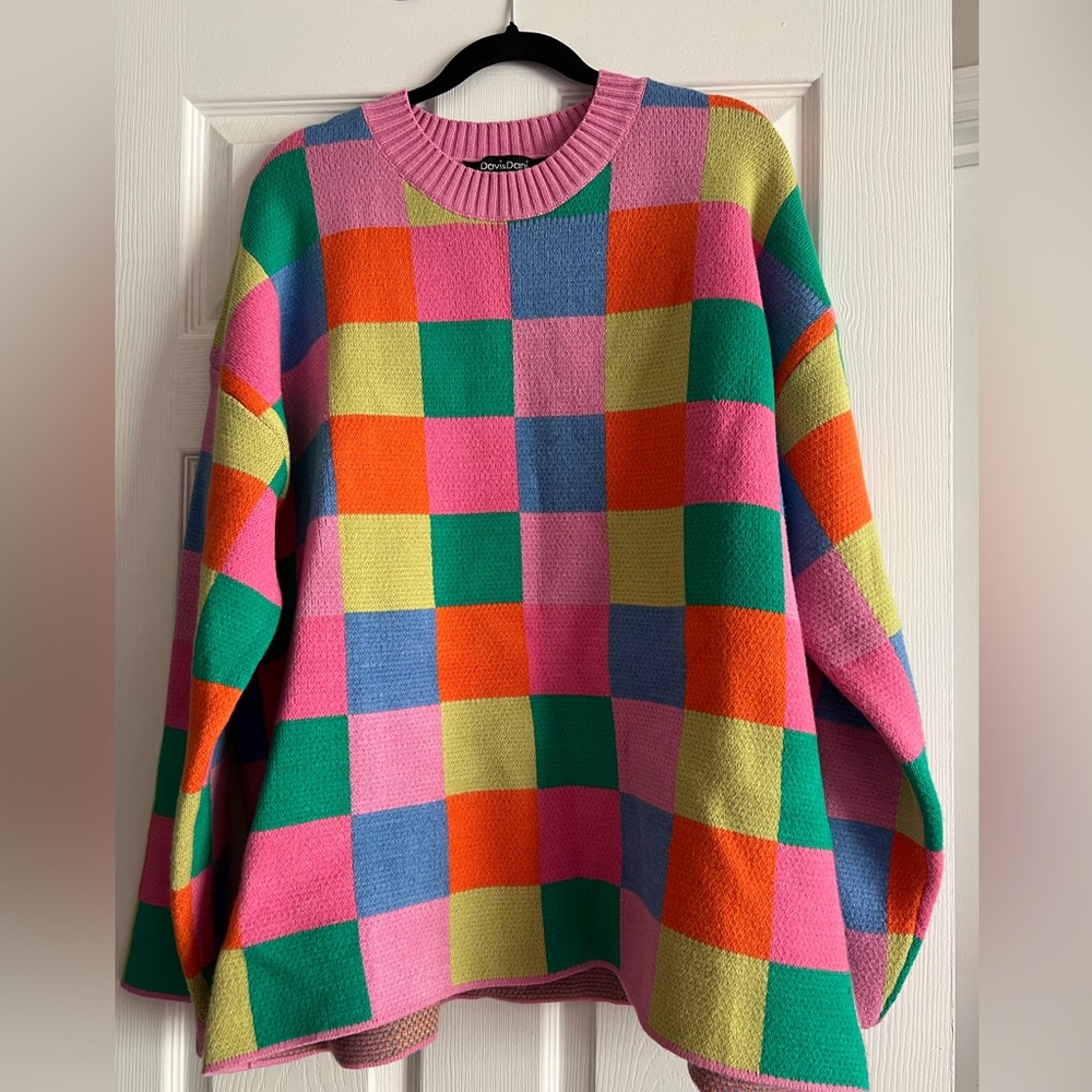 Davi&Dani Multi Color Block Sweater